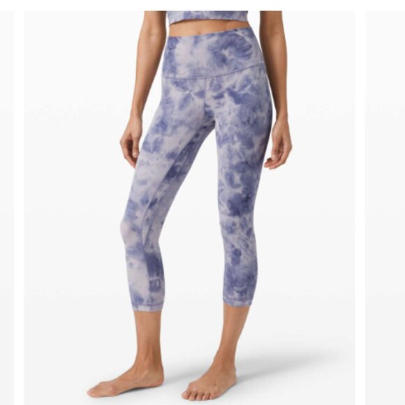 Lululemon Align Crop 21" in Diamond Dye Iced Iris Size 8 - Picture 1 of 3